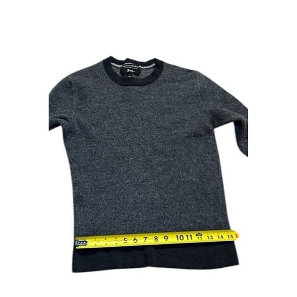 Banana Republic Italian fine Marino yarn by Baruffa sweater gray small pullover - Picture 6 of 11